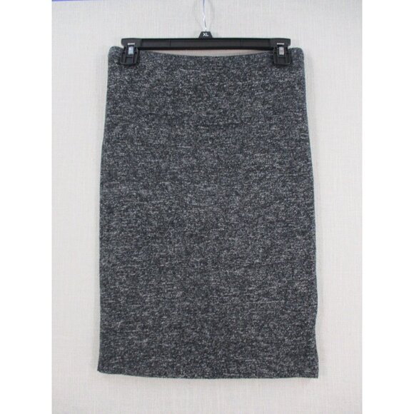Express Womens Pencil Skirt Set Gray/burgundy Marled Knit Professional Stretch S - Picture 9 of 11